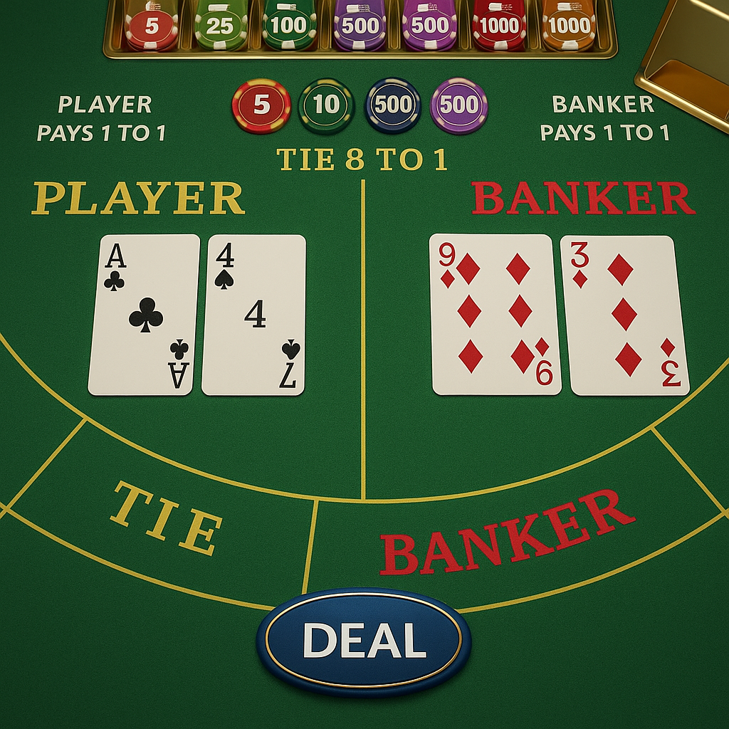 RoyalVincit - Baccarat Table Game - Elegant Simplicity